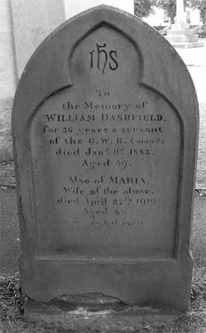 William Dashfield grave stone
